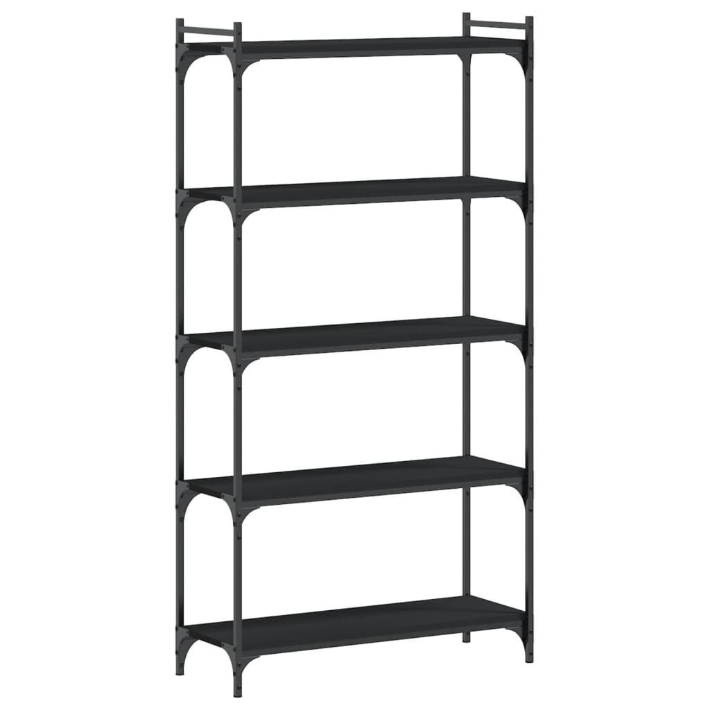 VidaXL Boekenkast 5-laags 80x30x154 cm bewerkt hout zwart