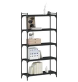 VidaXL Boekenkast 5-laags 80x30x154 cm bewerkt hout zwart