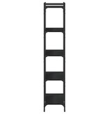 VidaXL Boekenkast 5-laags 80x30x154 cm bewerkt hout zwart