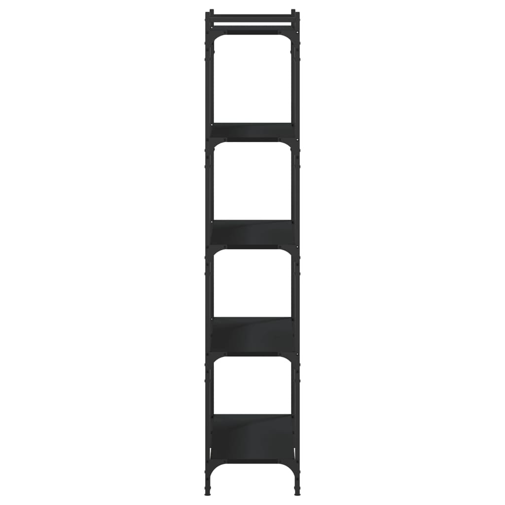 VidaXL Boekenkast 5-laags 80x30x154 cm bewerkt hout zwart