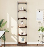 VidaXL Boekenkast 6-laags 40x30x188 cm bewerkt hout bruineikenkleurig