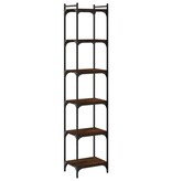 VidaXL Boekenkast 6-laags 40x30x188 cm bewerkt hout bruineikenkleurig