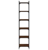 VidaXL Boekenkast 6-laags 40x30x188 cm bewerkt hout bruineikenkleurig