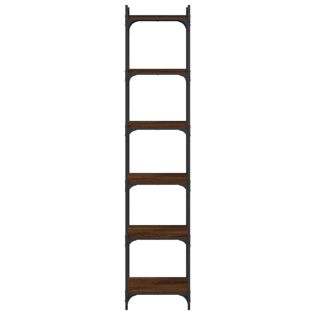 VidaXL Boekenkast 6-laags 40x30x188 cm bewerkt hout bruineikenkleurig