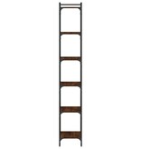 VidaXL Boekenkast 6-laags 40x30x188 cm bewerkt hout bruineikenkleurig