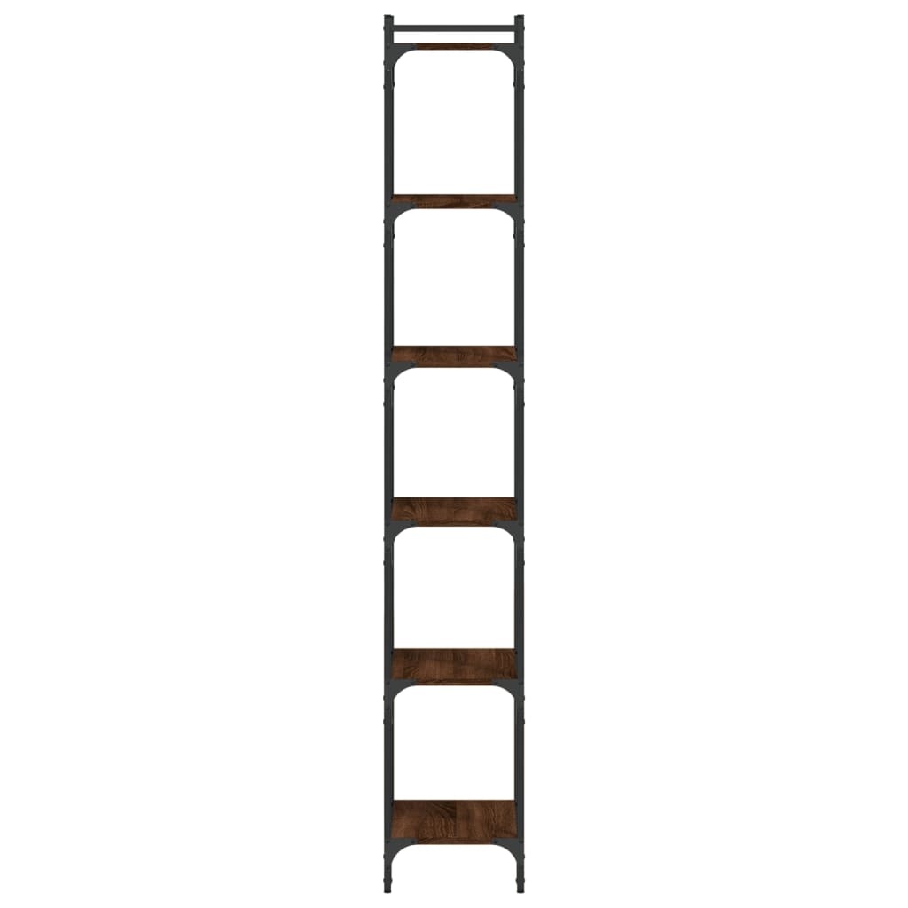 VidaXL Boekenkast 6-laags 40x30x188 cm bewerkt hout bruineikenkleurig