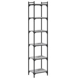 VidaXL Boekenkast 6-laags 40x30x188 cm bewerkt hout grijs sonoma eiken