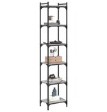 VidaXL Boekenkast 6-laags 40x30x188 cm bewerkt hout grijs sonoma eiken