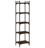 VidaXL Boekenkast 5-laags 40x30x154 cm bewerkt hout bruineikenkleurig