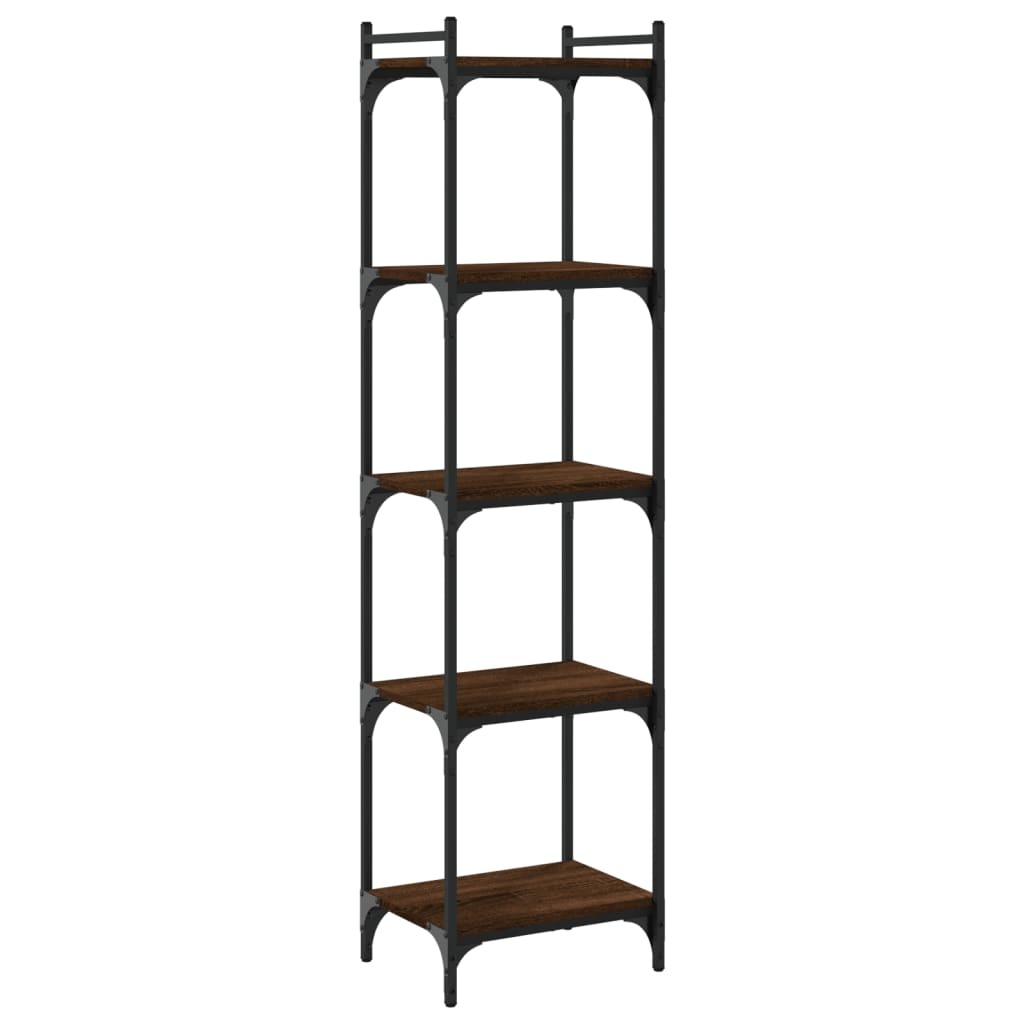 VidaXL Boekenkast 5-laags 40x30x154 cm bewerkt hout bruineikenkleurig