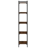 VidaXL Boekenkast 5-laags 40x30x154 cm bewerkt hout bruineikenkleurig