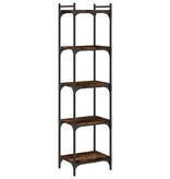 VidaXL Boekenkast 5-laags 40x30x154 cm bewerkt hout gerookt eikenkleur