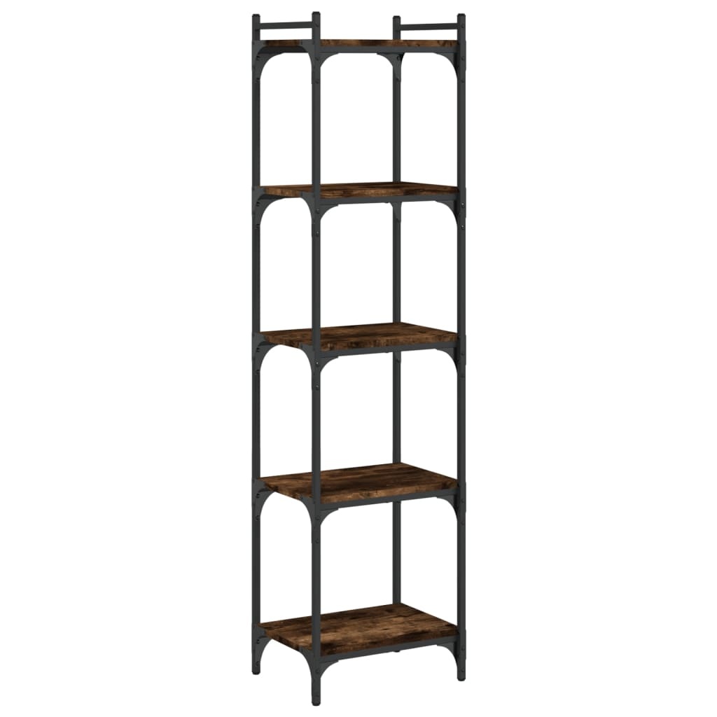 VidaXL Boekenkast 5-laags 40x30x154 cm bewerkt hout gerookt eikenkleur