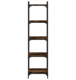 VidaXL Boekenkast 5-laags 40x30x154 cm bewerkt hout gerookt eikenkleur