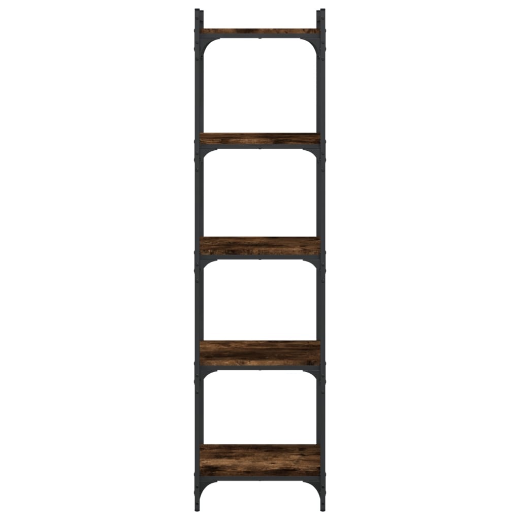 VidaXL Boekenkast 5-laags 40x30x154 cm bewerkt hout gerookt eikenkleur