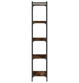 VidaXL Boekenkast 5-laags 40x30x154 cm bewerkt hout gerookt eikenkleur