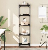 VidaXL Boekenkast 5-laags 40x30x154 cm bewerkt hout zwart