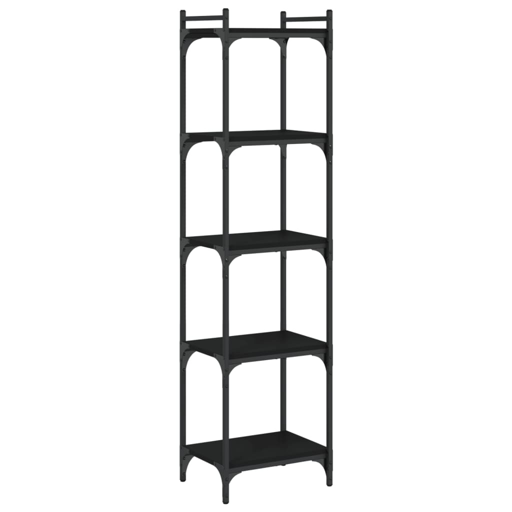 VidaXL Boekenkast 5-laags 40x30x154 cm bewerkt hout zwart