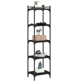 VidaXL Boekenkast 5-laags 40x30x154 cm bewerkt hout zwart