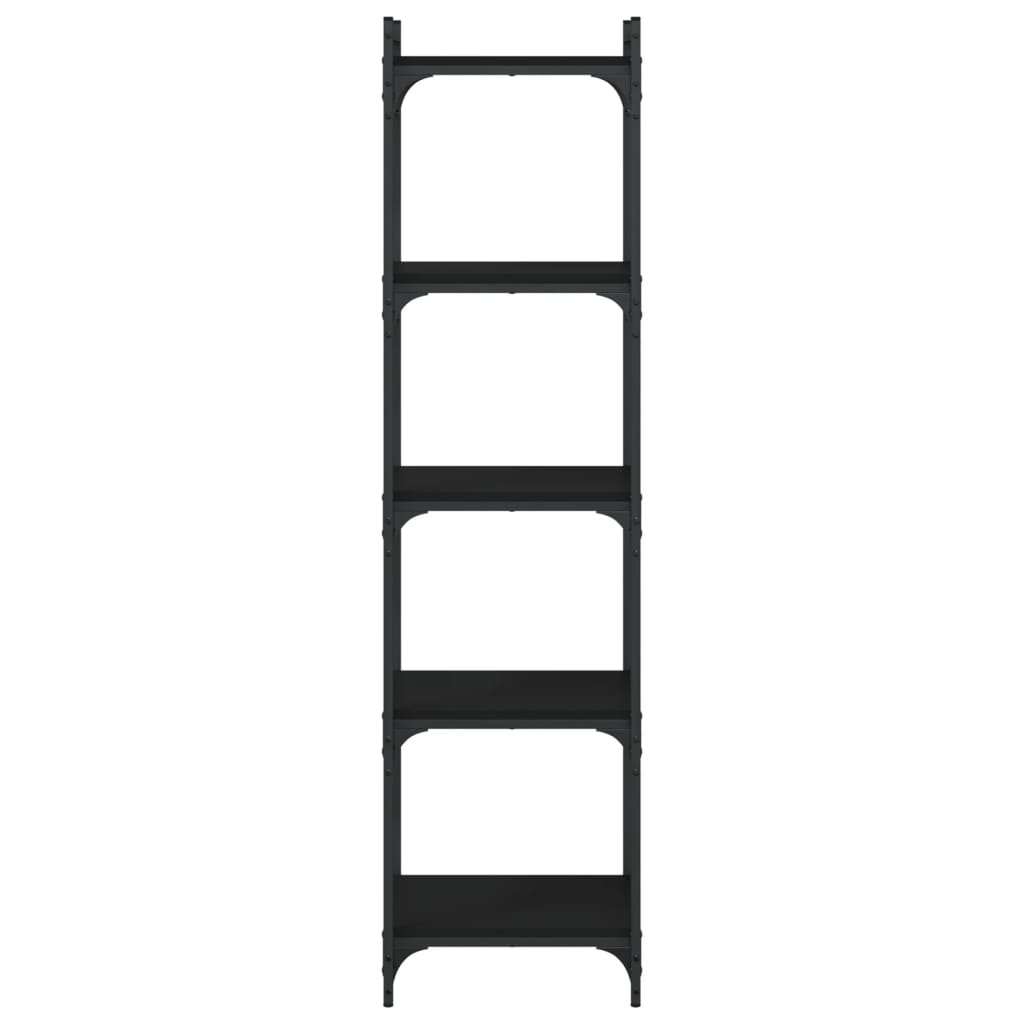 VidaXL Boekenkast 5-laags 40x30x154 cm bewerkt hout zwart
