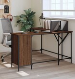 VidaXL Bureau 141x141x75 cm bewerkt hout bruineikenkleurig