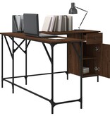 VidaXL Bureau 141x141x75 cm bewerkt hout bruineikenkleurig