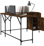 VidaXL Bureau 141x141x75 cm bewerkt hout gerookt eikenkleurig