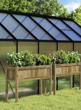 VidaXL Plantenbakken met poten 2 st cm geïmpregneerd hout