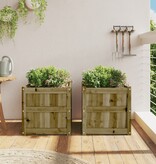 VidaXL Plantenbakken 2 st cm geïmpregneerd hout