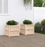 VidaXL Plantenbakken 2 st cm massief grenenhout