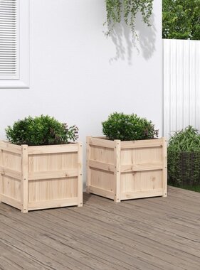 VidaXL Plantenbakken 2 st cm massief grenenhout