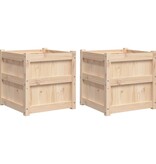 VidaXL Plantenbakken 2 st cm massief grenenhout