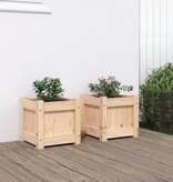 VidaXL Plantenbakken 2 st cm massief grenenhout
