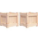 VidaXL Plantenbakken 2 st cm massief grenenhout