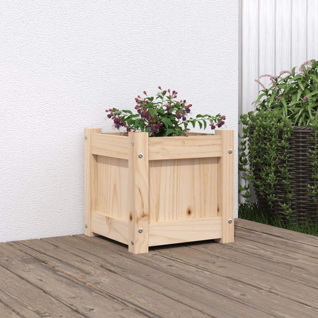 VidaXL Plantenbak 31x31x31 cm massief grenenhout