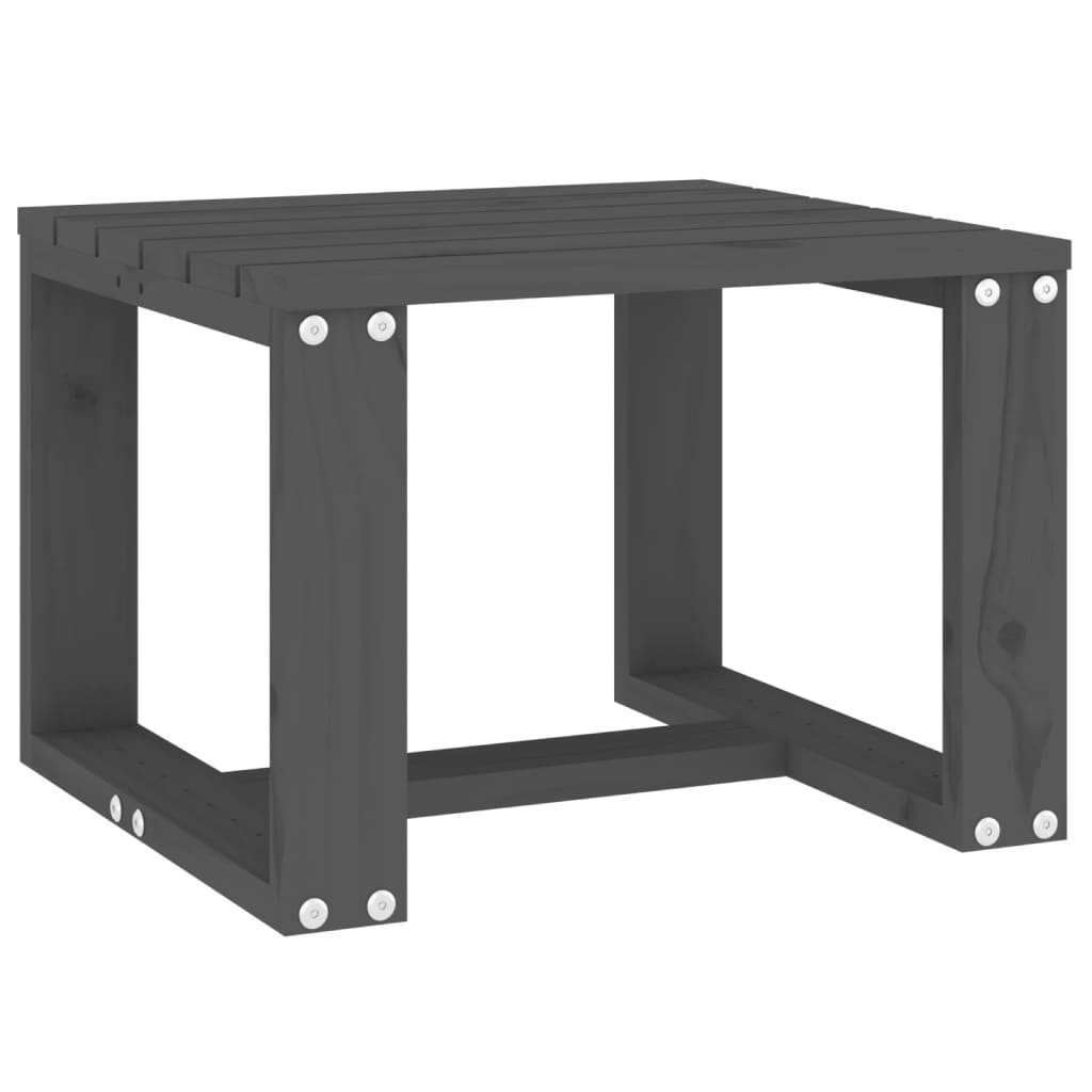 vidaXL Tuinbijzettafel 40x38x28,5 cm massief grenenhout grijs