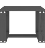 VidaXL Tuinbijzettafel 40x38x28,5 cm massief grenenhout grijs