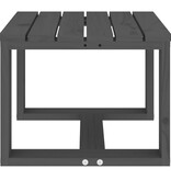 VidaXL Tuinbijzettafel 40x38x28,5 cm massief grenenhout grijs