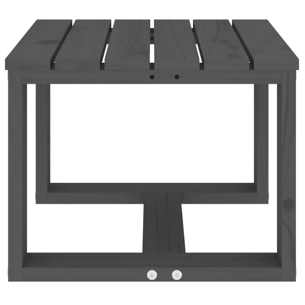 VidaXL Tuinbijzettafel 40x38x28,5 cm massief grenenhout grijs
