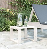 vidaXL Tuinbijzettafel 40x38x28,5 cm massief grenenhout wit