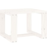 VidaXL Tuinbijzettafel 40x38x28,5 cm massief grenenhout wit