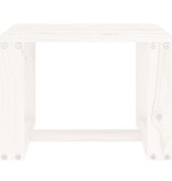 VidaXL Tuinbijzettafel 40x38x28,5 cm massief grenenhout wit