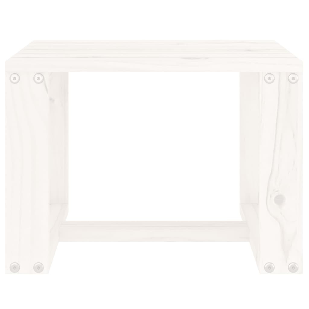 VidaXL Tuinbijzettafel 40x38x28,5 cm massief grenenhout wit