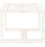 vidaXL Tuinbijzettafel 40x38x28,5 cm massief grenenhout wit