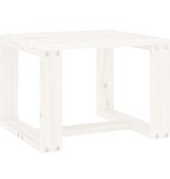 VidaXL Tuinbijzettafel 40x38x28,5 cm massief grenenhout wit