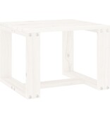 vidaXL Tuinbijzettafel 40x38x28,5 cm massief grenenhout wit