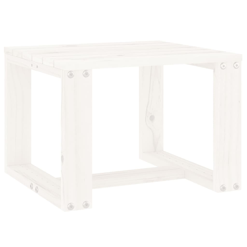 VidaXL Tuinbijzettafel 40x38x28,5 cm massief grenenhout wit