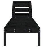VidaXL Ligbedden 2 st 199,5x60x74 cm massief grenenhout zwart