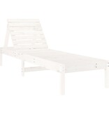 VidaXL Ligstoelen 2 st 199,5x60x74 cm massief grenenhout wit
