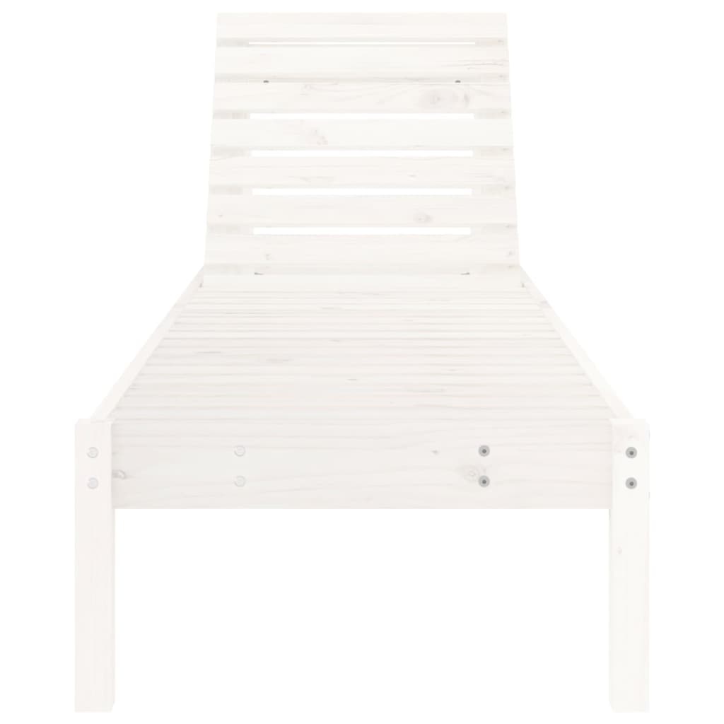 VidaXL Ligstoelen 2 st 199,5x60x74 cm massief grenenhout wit